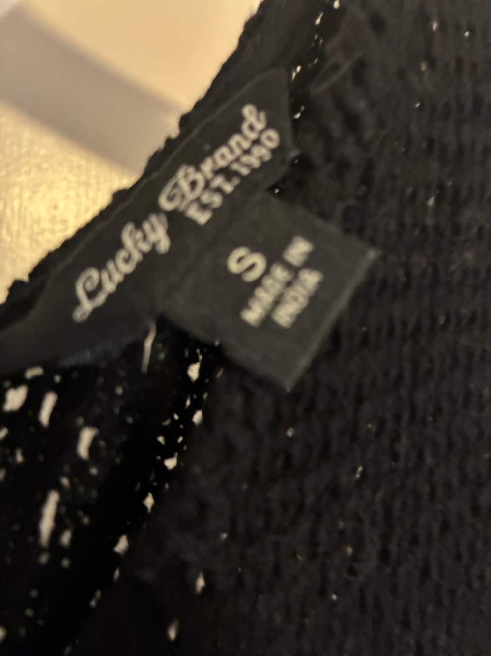 Lucky Brand Black Crochet Yoke Dress - Picture 5 of 5